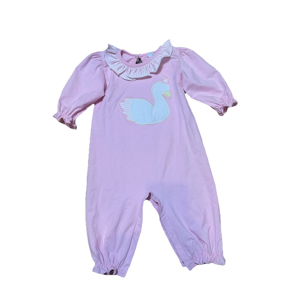Busy Bees Smocks‎ Girls 6m Ruffled Long Sleeve Romper